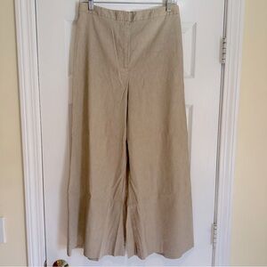 Kobi Halperin Linen Blend Wide-Leg Cropped Pant Sz 10